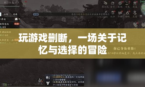 刪斷游戲，一場(chǎng)關(guān)于記憶與選擇的冒險(xiǎn)之旅  第1張