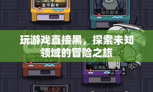 探索未知領(lǐng)域的冒險之旅，游戲世界中的黑暗之旅