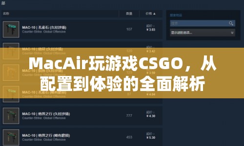 MacAir玩CSGO，從配置到體驗的全面解析
