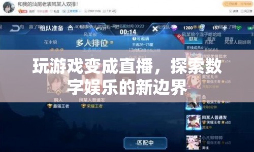游戲直播，探索數(shù)字娛樂(lè)新邊界