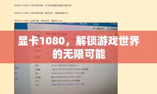 解鎖游戲世界的無限可能，顯卡1080的震撼體驗