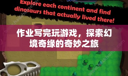 探索幻境奇緣，作業(yè)后的奇妙游戲之旅