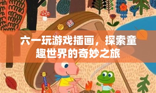 探索童趣世界的奇妙之旅，六一玩游戲插畫(huà)