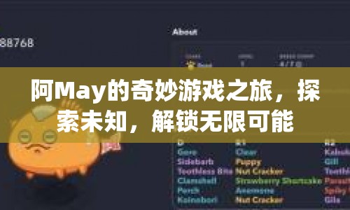 阿May的奇妙游戲之旅，解鎖無限可能，探索未知世界