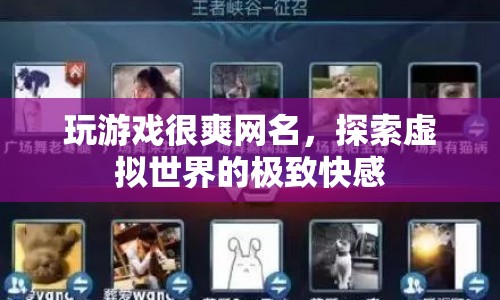探索虛擬世界的極致快感，玩游戲很爽網(wǎng)名