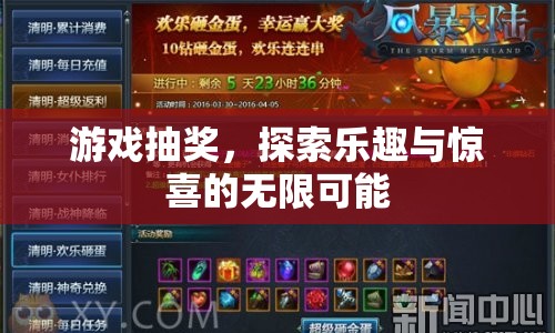 游戲抽獎，探索樂趣與驚喜的無限可能