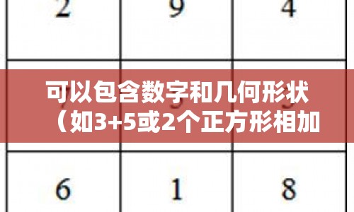 數(shù)字與幾何的奇妙結(jié)合，探索3+5與兩個(gè)正方形相加的創(chuàng)新設(shè)計(jì)