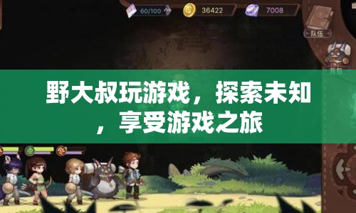 野大叔游戲探索之旅，暢享未知，樂在其中