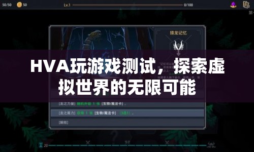 HVA玩游戲測試，探索虛擬世界的無限可能