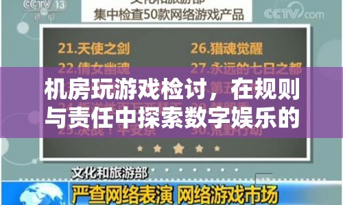 機(jī)房玩游戲檢討，探索數(shù)字娛樂的邊界與責(zé)任