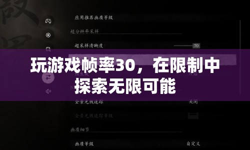 30幀下的無限可能，在限制中探索游戲新境界