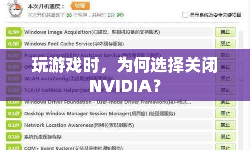 為何玩游戲時選擇關(guān)閉NVIDIA？
