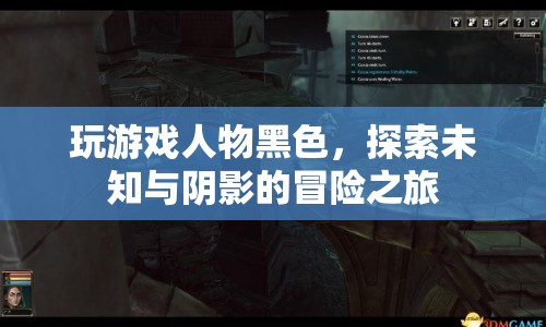 探索未知與陰影，黑色游戲人物的冒險(xiǎn)之旅