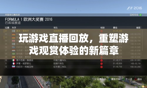 游戲直播回放，重塑游戲觀賞體驗(yàn)的新篇章  第1張