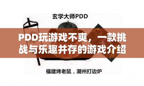 PDD挑戰(zhàn)樂趣并存的游戲，探索未知，挑戰(zhàn)自我！
