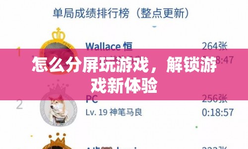 解鎖游戲新體驗，如何分屏玩游戲