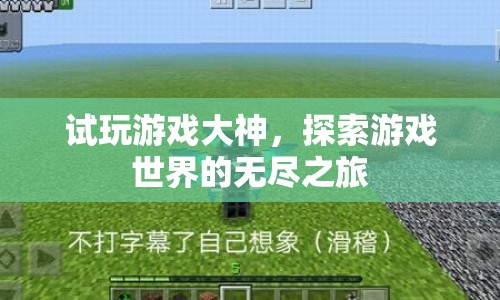 試玩游戲大神，探索游戲世界的無盡之旅  第1張