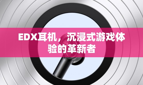 沉浸式游戲體驗的革新者，EDX耳機(jī)
