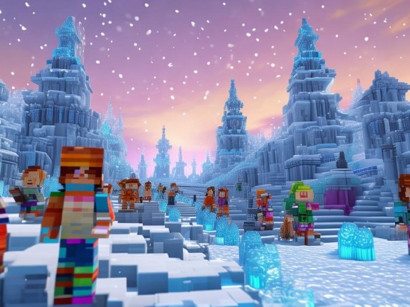 我的世界版冰雪奇緣，探索奇幻世界的冰雪奇緣之旅