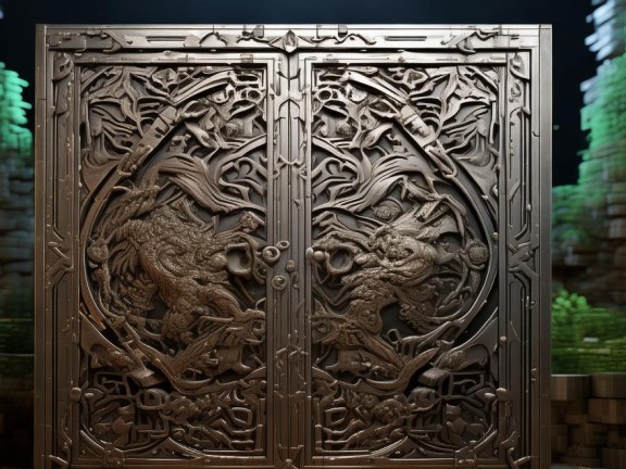 鐵活板門裝飾，打造我的世界中的獨(dú)特藝術(shù)與創(chuàng)意
