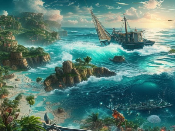 探索無(wú)盡海洋，我的大海生存地圖冒險(xiǎn)之旅