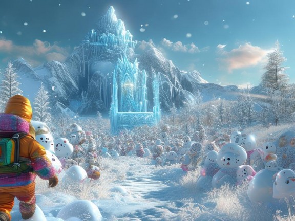探索奇妙之旅，尋找我的世界中的雪人王