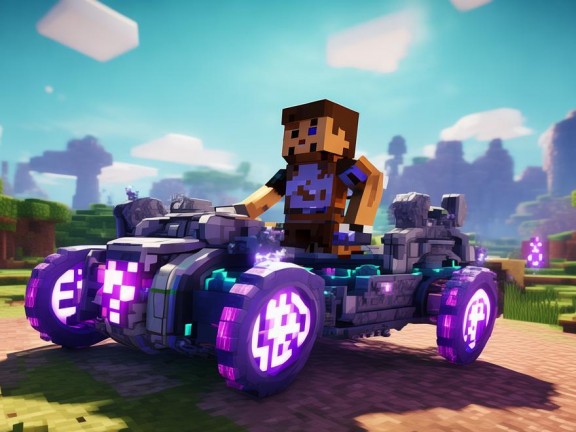 Minecraft: 自動(dòng)路徑構(gòu)建，探索我的魔法世界