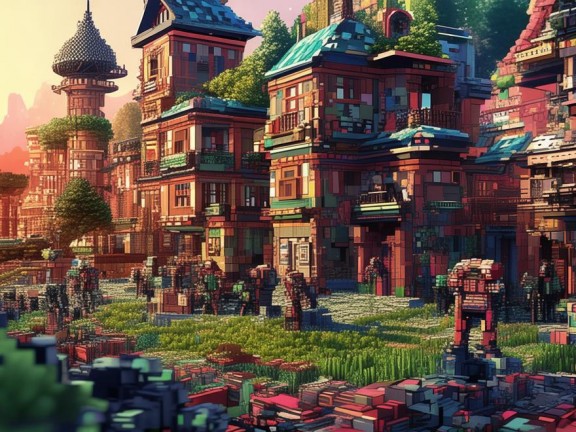像素世界中的防御戰(zhàn)，在我的世界中構建房屋，抵御僵尸侵襲