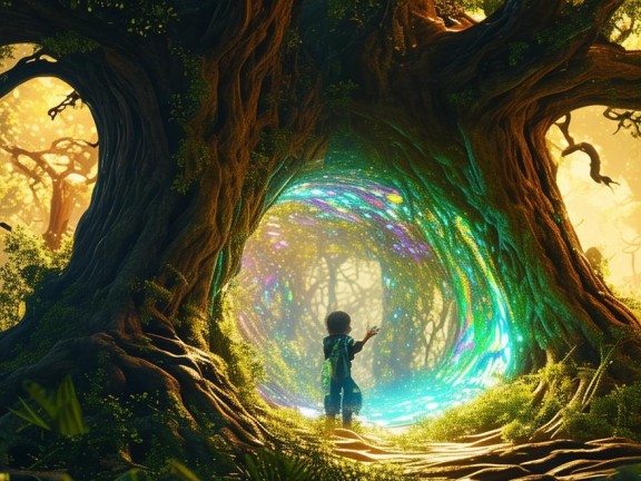 我的世界，大樹隱藏地門，開啟探險新篇章