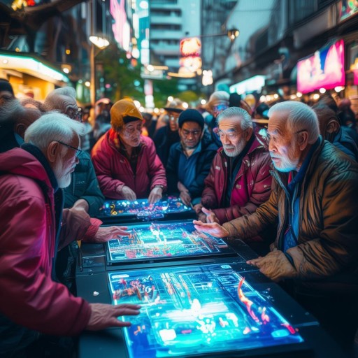 大爺組團打游戲成潮流