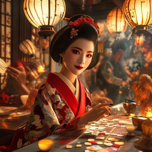 日本花魁拍手游戲高端局，視覺與策略的盛宴