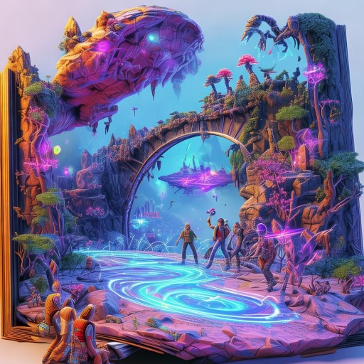 探索未知世界的奇幻之旅，虛擬旅行攻略游戲漫畫