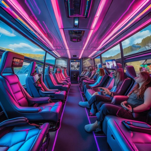 大巴車上的高端游戲，旅行與娛樂的完美融合