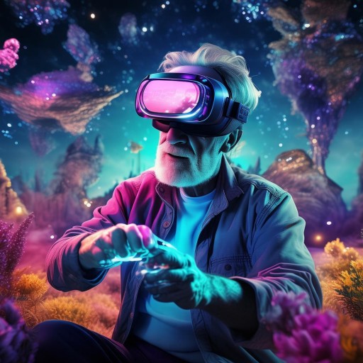 老漢探索虛擬世界游戲，無限未知，無限體驗