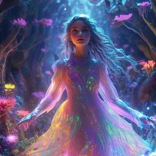 虛擬世界中的奇幻之旅，美女探索未知世界