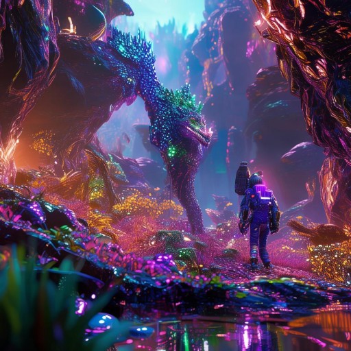 探索未知世界的奇幻之旅，虛擬形象怪物游戲視頻