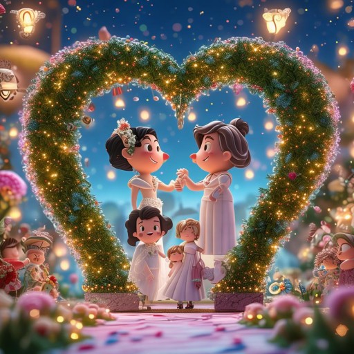 打造夢幻婚禮，體驗(yàn)幸福家庭，虛擬家庭小人結(jié)婚游戲