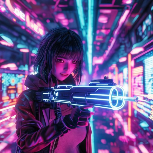 日本虛擬女主播，超越現實的射擊盛宴
