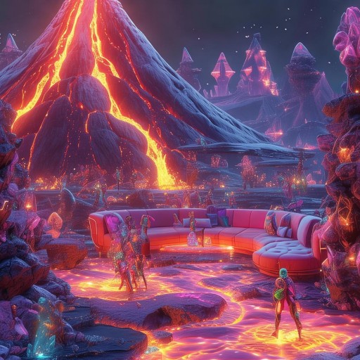 探索奇幻之旅，游戲虛擬火山門沙發(fā)