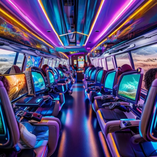 大巴車上的高端游戲，旅行與娛樂的完美融合